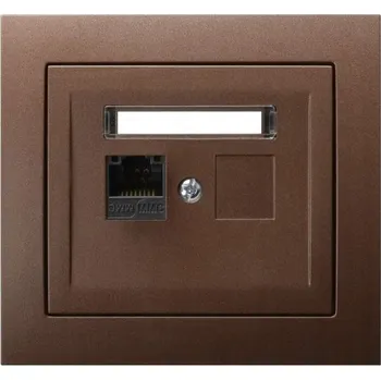 Elektrická zásuvka Internetová zásuvka nástěnná Ospel hnědá