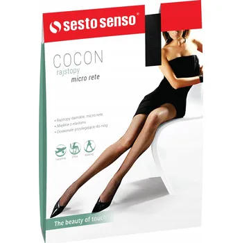 Dámské punčochy KABARETKY Punčocháče s kokonovou jemnou síťovinou Sesto Senso 3/4 bílé