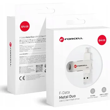 USB flash disk Flash disk Forcell 3.2 64 GB USB 3.2 stříbrný