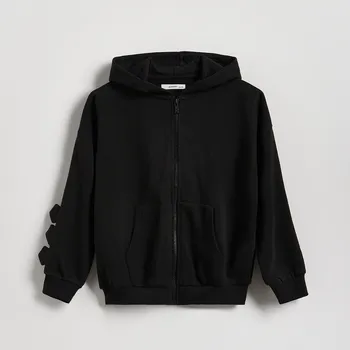 Chlapecká mikina Reserved - Oversize mikina s kapucí - černý - 607HR-99X - 607HR-99X-134