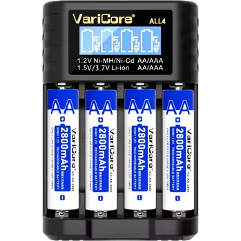Nabíječka VariCore ALL4 pro Ni-MH AA a Li-ion 14500 + Baterie VC-AA 2800mAh, 4 kusy
