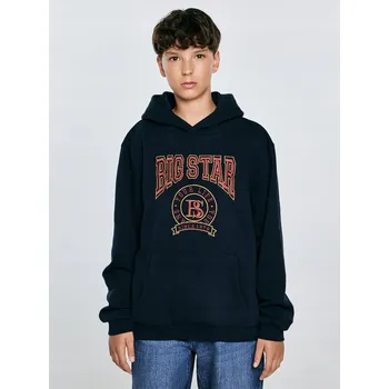 Chlapecká mikina BIG STAR MIKINA CHLAPECKÁ S KAPUCÍ TMAVĚ MODRÁ LIRON 403 152
