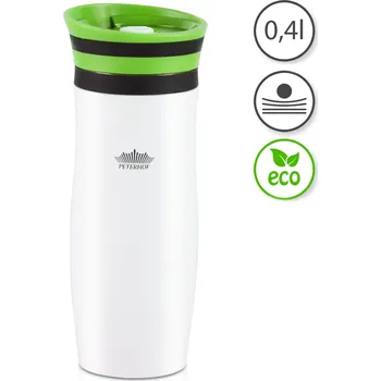 Termohrnek Peterhof PH-12413 termohrnek 0,4L, Sadio, bílo-zelený