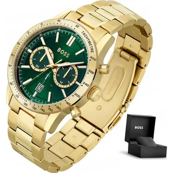 Hodinky Pánské hodinky Hugo Boss 1513923 Allure, zlaté pouzdro, zelený ciferník