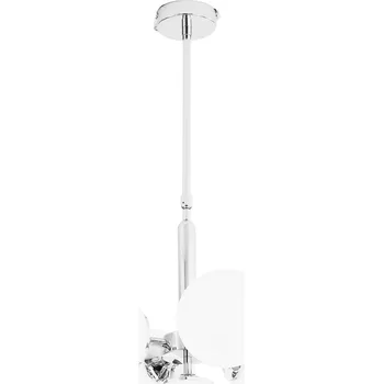 ZÁVĚSNÁ LAMPA STROPNÍ LUSTR KOULE stříbrná MODERNÍ mléčná