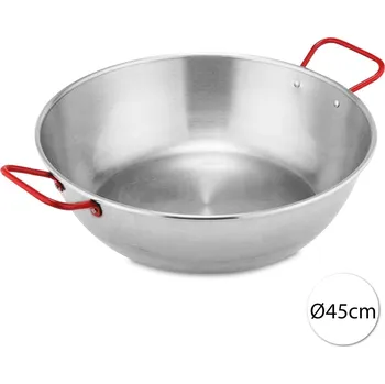 Pánev Garcima 13418 Ocelová WOK paella pánev, 45cm
