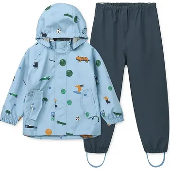 Chlapecká bunda Dětská bunda a kalhoty Liewood Pedia Rainwear Set LW19909.PPY2 modrá 55X, vel. 128