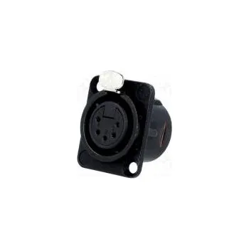 Elektrická zásuvka Zásuvka XLR zásuvka PIN 5 límec (2 otvory),do panelu pájení