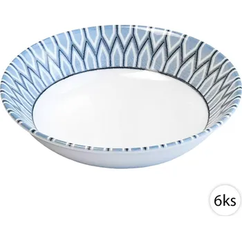 Talíř Hluboké keramické talíře 21,6cm, 6ks, Perfect Home 72261