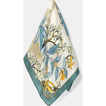 Šátek Hedvábný šátek Answear.LAB 50x50.3.flk tyrkysová 66X, vel. ONE SIZE