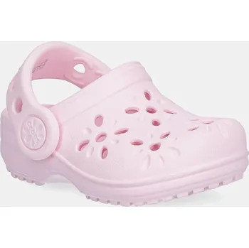 Dámské pantofle Pantofle Crocs CLASSIC FLORAL CUT OUT CLOG KIDS 210944.CROCS.CLASSIC.FL růžová 03X, EUR 19/20