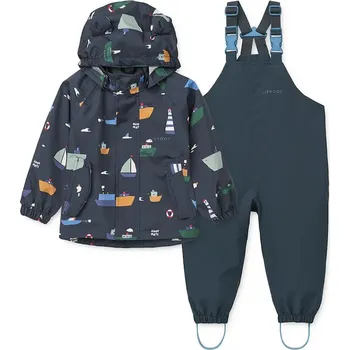 Chlapecká bunda Dětská bunda a kalhoty Liewood Manu Rainwear Set LW19910.PPY2 námořnická modř 59X, vel. 98