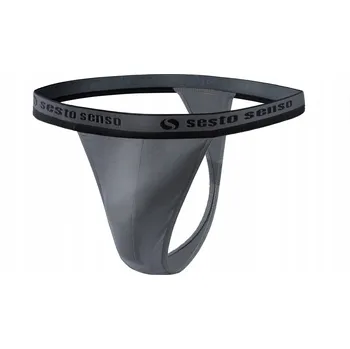 Slipy Sesto Senso Pánské Tanga STM01 bavlněné slipy s plochými švy Grafitová L
