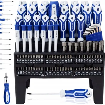 Šroubovák Forcekraft Sada šroubováků, bitů a nástavců, 100 dílů, ve stojanu