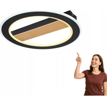 Stropní Svítidlo kulatý Globo 45 x 5,5 cm hnědý, černý