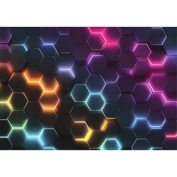 Fototapeta FOTOTAPETA PRO MLÁDEŽ HEXAGONY 3D GAMING TAPETA MLÁDEŽNICKÁ 350x250