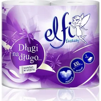 Toaletní papíry Suchý toaletní papír bez vůně Elfi 4 ks