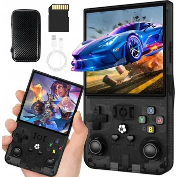 Herní konzole PŘENOSNÁ HERNÍ KONZOLE RETRO 18000 HER IPS 3,5" 64GB ČERNÁ