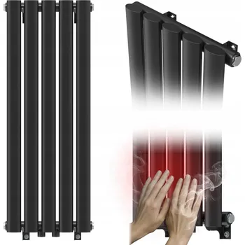 Radiátor Koupelnový radiátor AXIS 80x30 černý dekorativní panelový, vysoký výkon