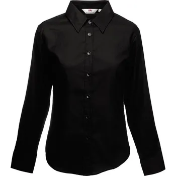Pánská košile F.O.L. | Lady-Fit Oxford Shirt LSL black M Halenka