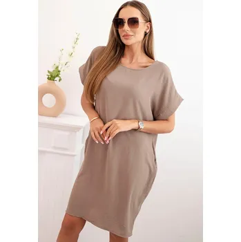 Dámské šaty Kesi Šaty Endy s kapsami Barva: Béžová - tmavě, Velikost: UNI