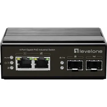 Switch Síťový Přepínač LevelOne Gigabit PoE, 4 porty 10/100/1000 Mbps