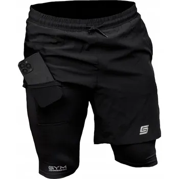 Dámské legíny Šortky s legínami black Gym Compression