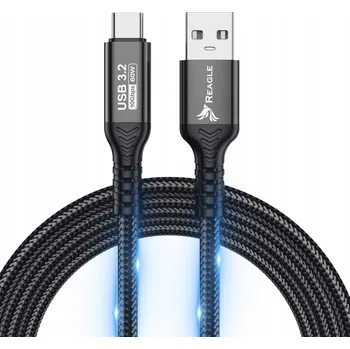 Datový kabel Kabel Reagle USB - USB typ C 2 m černý