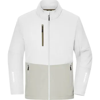 Daiber | JN 1886 white/cement 4XL 3-vrstvá softshellová bunda