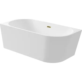 Vana Volně stojící akrylátová vana Balneo AVOLA, odtok uprostřed, 160 x 80 cm
