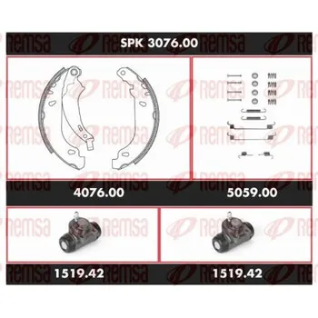 Brzdový buben Souprava brzd, bubnova brzda REMSA SPK 3076.00