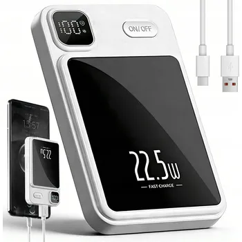 Powerbanka POWERBANKA 10000mAh BEZDRÁTOVÁ MAGNETICKÁ USB-C KABEL 22.5W PD PRO IPHONE