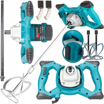 Míchadlo ELEKTRICKÉ MÍCHADLO NA MALTY, LEPIDLA, BARVY, SÁDRU A BETONU x2 MÍCHACÍ METLY 2900