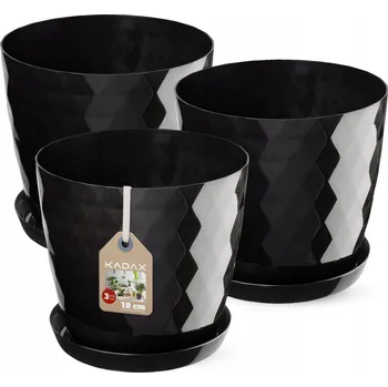 Květináč Černý plast Květináč Kadax 18 cm x 18 x 17 cm