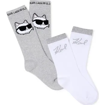 Pánské ponožky Dětské ponožky s bavlnou Karl Lagerfeld 2-pack Z31205 šedá 90X, vel. 35
