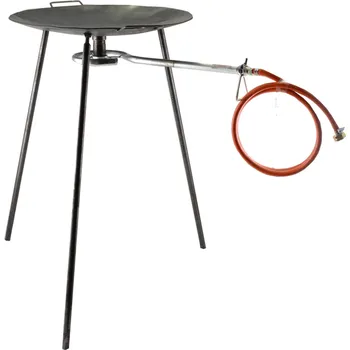 Zahradní gril Perfect Home 14561 Ocelová deska na grilování s hořákem černá, 48,5cm