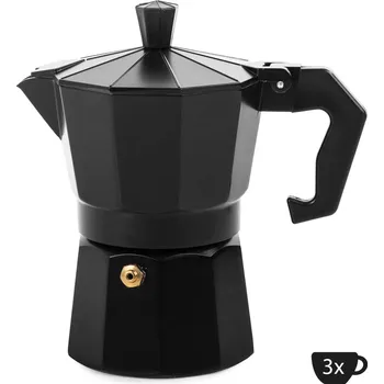 Kávovar Moka kávovar 3 šálky, Perfect Home 14975 hliník, čierny