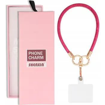 Přívěsek PŘÍVĚSEK PHONE CHARM PŘÍVĚSEK GUMA JEANS FUCHSIOVÁ NA TELEFON BATOH