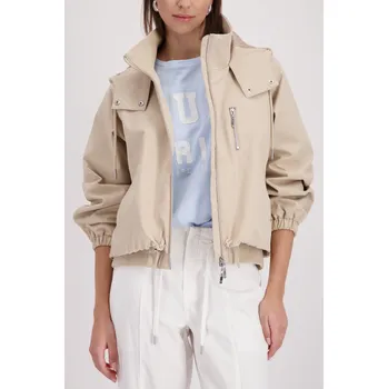 Dámský kabát Bunda Monari 410365 s kapucí písková Velikost: 40