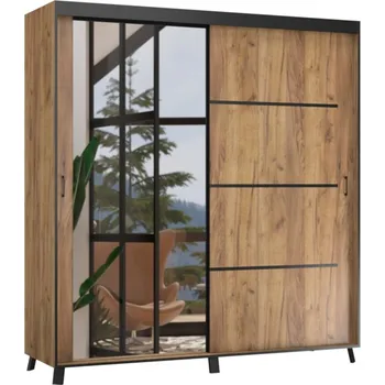 Šatní skříň Šatní skříň GILDA Barva: dub craft zlatý, Rozměr: 200x215x61