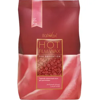 Tvrdý vosk v peletách pro depilaci bez použití proužků ITALWAX Rose Film Wax 1 kg