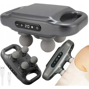 Masážní přístroj MASÁŽNÍ PŘÍSTROJ PRO MASÁŽ ZAD A MASÁŽ ZAD, MASÁŽNÍ PISTOLE, 4 HLAVICE