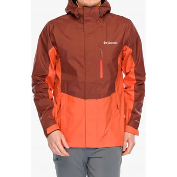 Pánská větrovka Pánská větrovka Columbia oranžová polyester s kapucí XL
