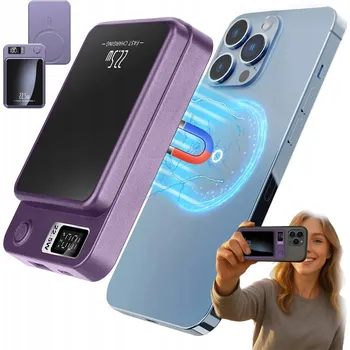 Powerbanka INDUKČNÍ POWERBANKA 10000MAH 15W+22.5W MAGSAFE PRO IPHONE 12-15 + KABEL