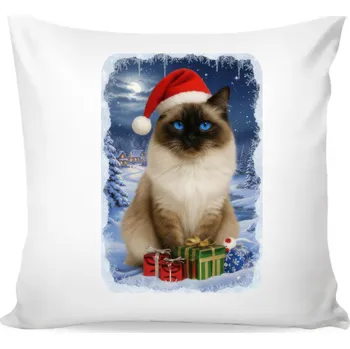 Povlak na polštářek Povlak na polštář vánoční Ragdoll kočka