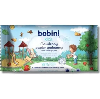 Toaletní papíry Bobini Kids vlhčený toaletní papír s vůní jahody 50 Ks