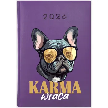 Kalendář Knižní kalendář 2026 A5 FunnyCase fialový