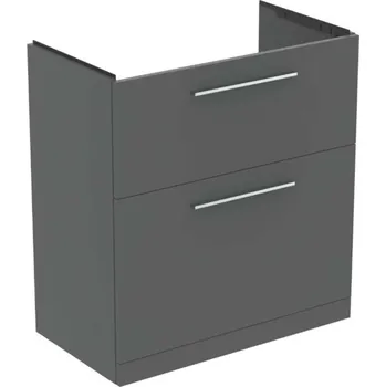 Nábytek Ideal Standard i.Life A - Umyvadlová skříňka, 80x44x85 cm, 2 zásuvky, šedý matný křemen T5274NG