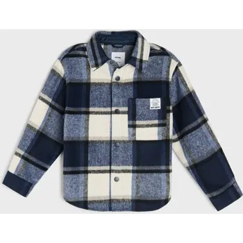 Chlapecká bunda Sinsay - Kostkovaná košilová bunda - námořnická modrá - 131GX-59X - 131GX-59X-98