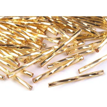 Rokajl Preciosa kroucené tyčky 30 mm, velké, 17020 zlatá sv.